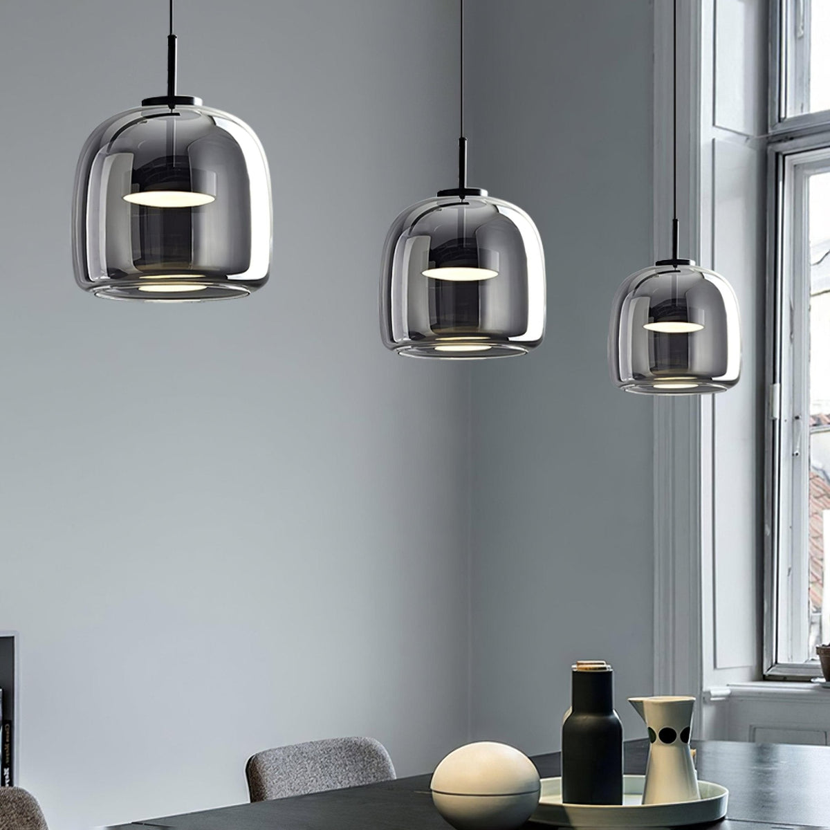 Obsidian Modern Glass Pendant Light