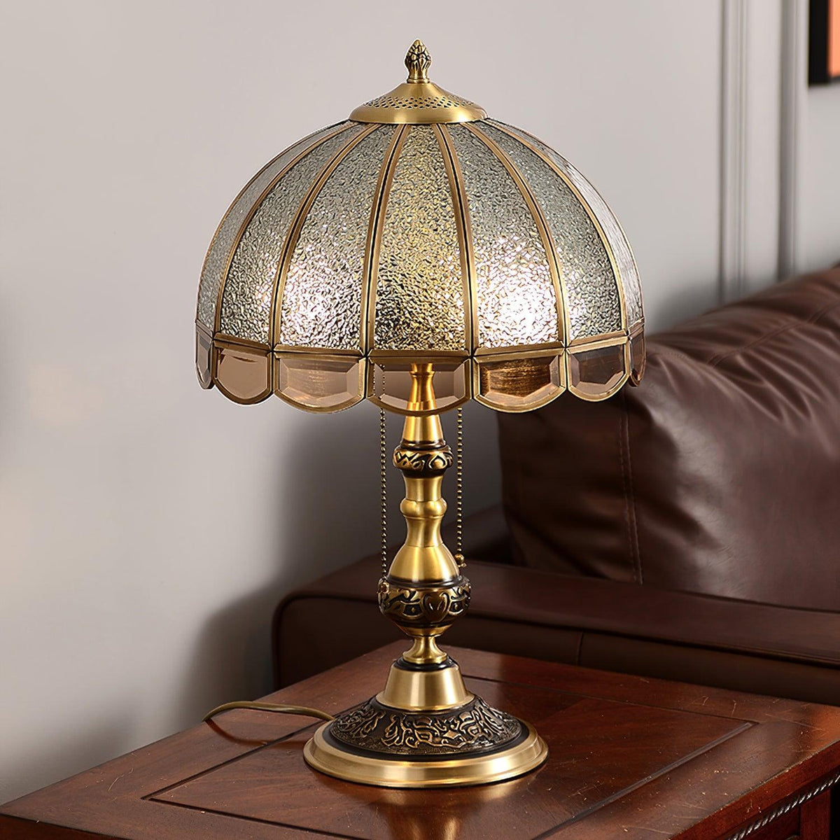 Brillix Brass & Glass Glam Table Lamp