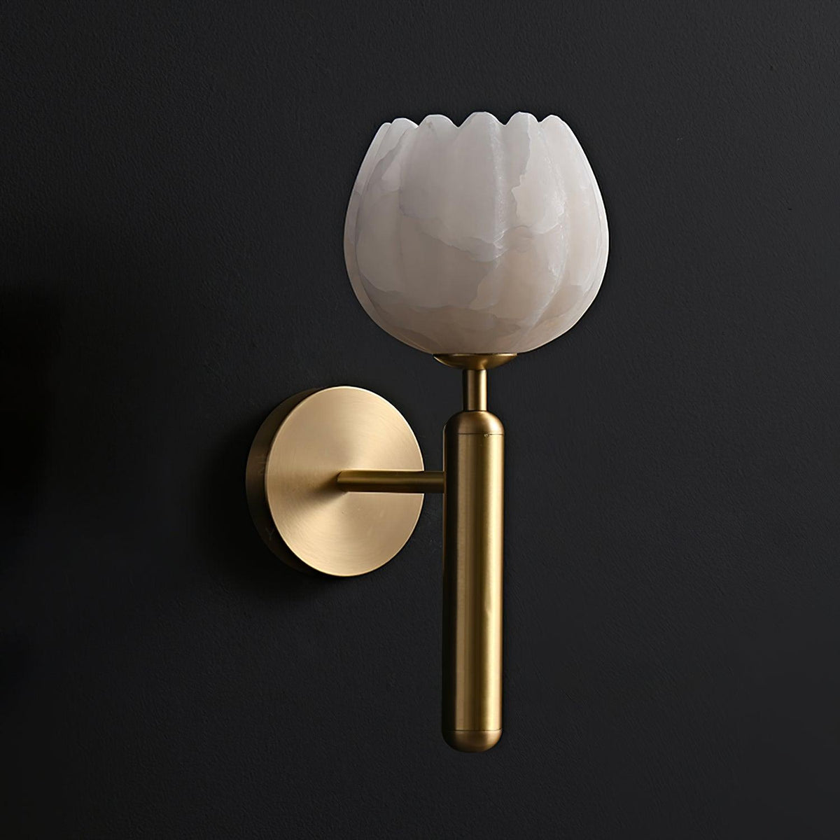 Ambrose Alabaster Flowers Wall Lamp