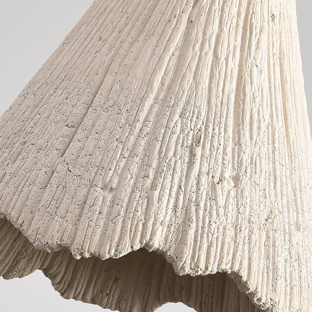 Microcement Pendant Lamp Adjustable Fabric Shade