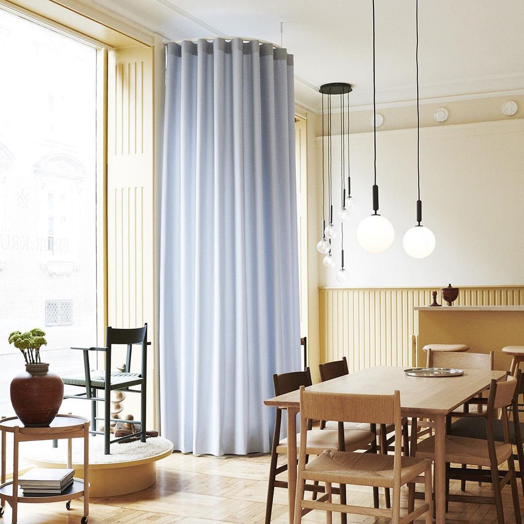 Azorila Modern Minimalist Swag Brass Glass Pendant Light