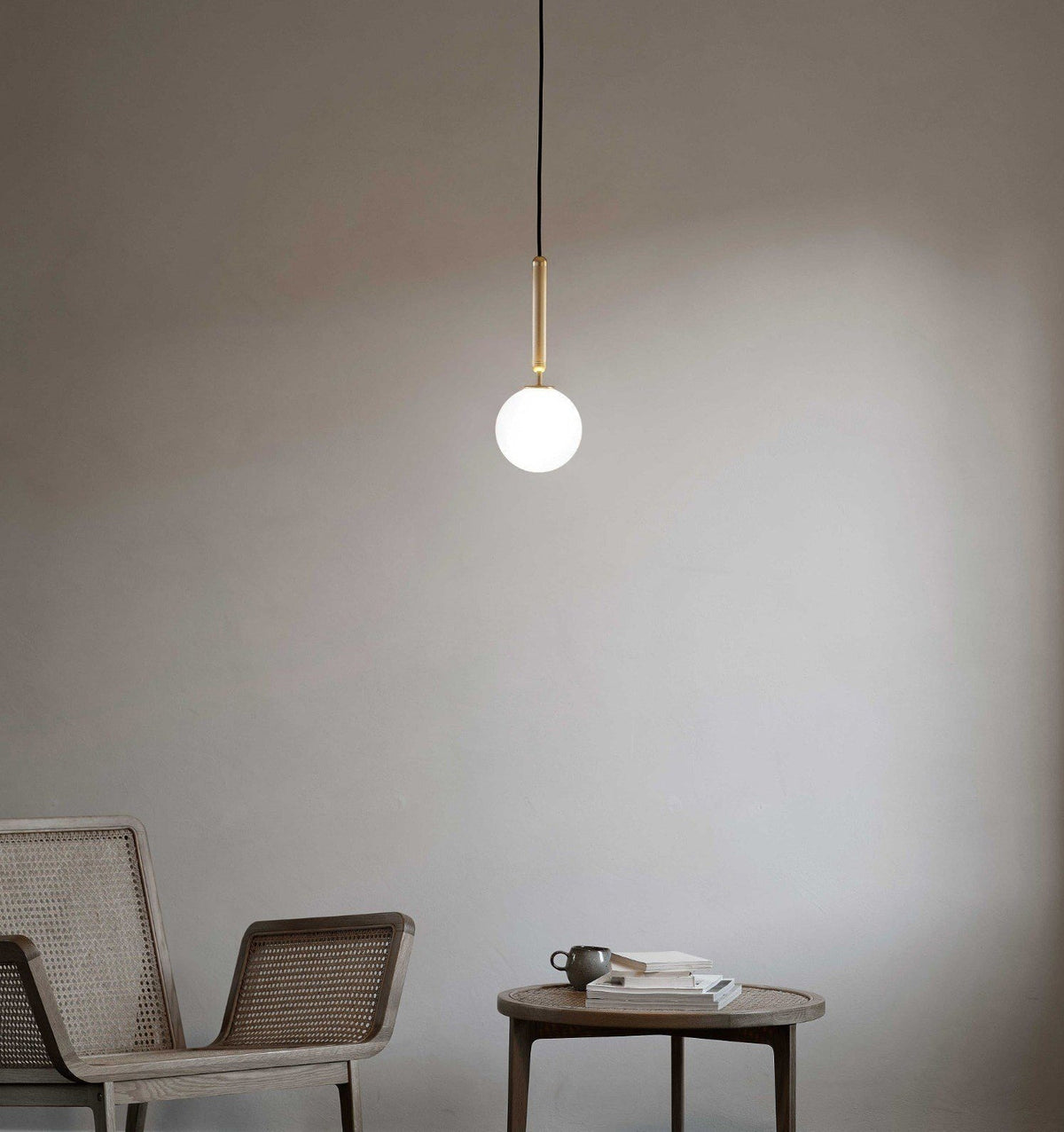 Azorila Modern Minimalist Swag Brass Glass Pendant Light
