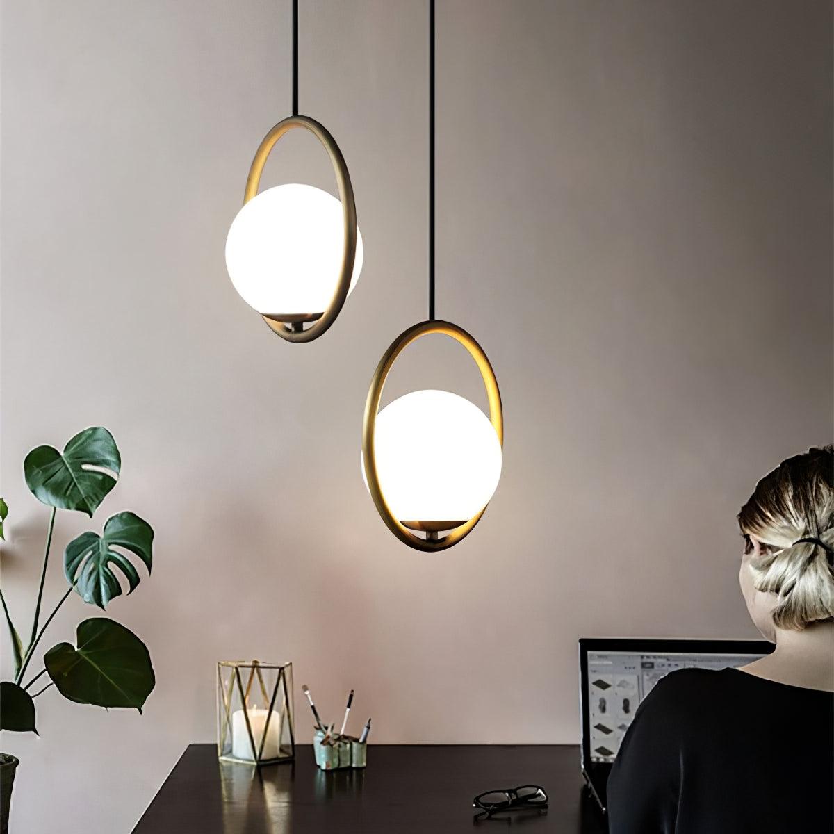 Sorveth Contemporary Brass Pendant Light