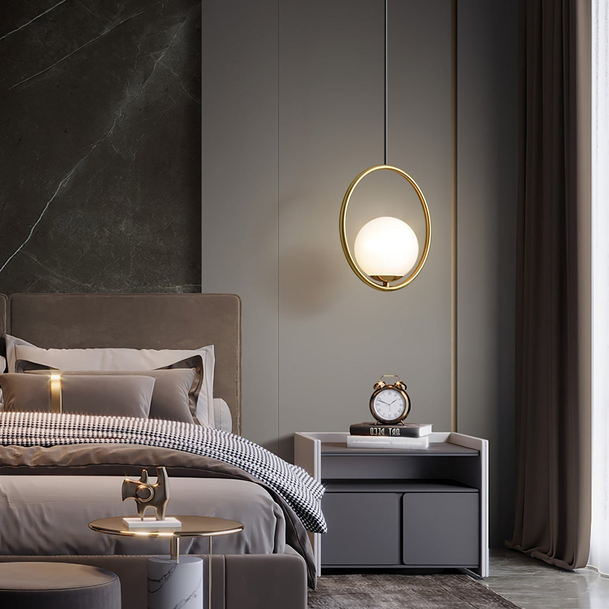 Caselora Modern Brass Pendant Light