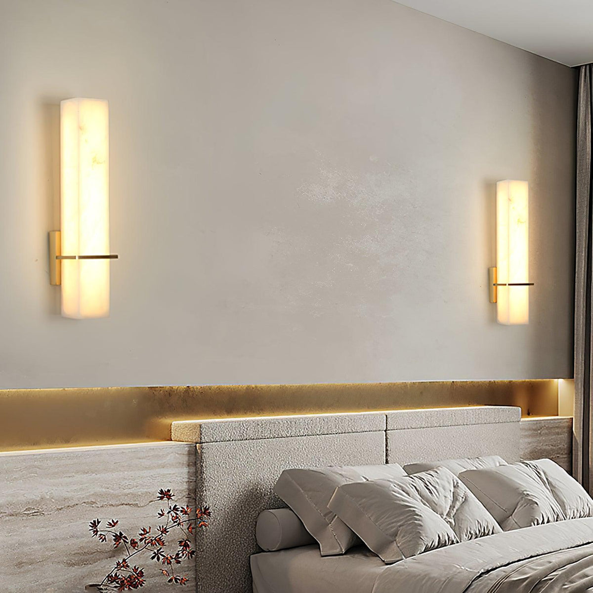 Evangeline Modern Alabaster Cuboid Wall Light