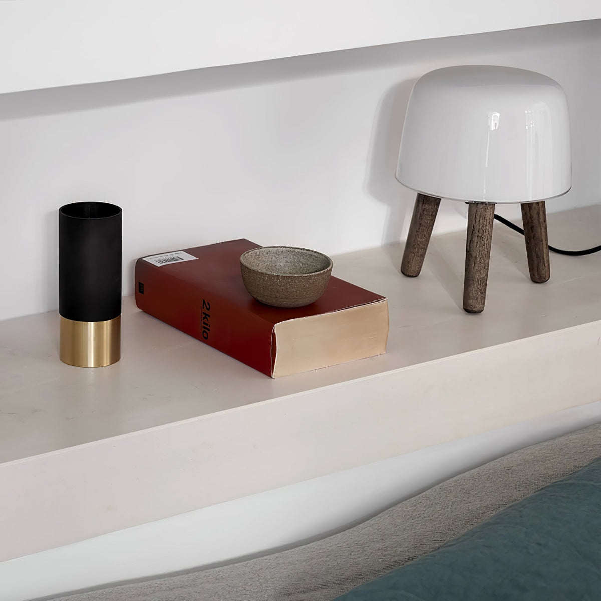 GlowPod Wood Milk Table Lamp