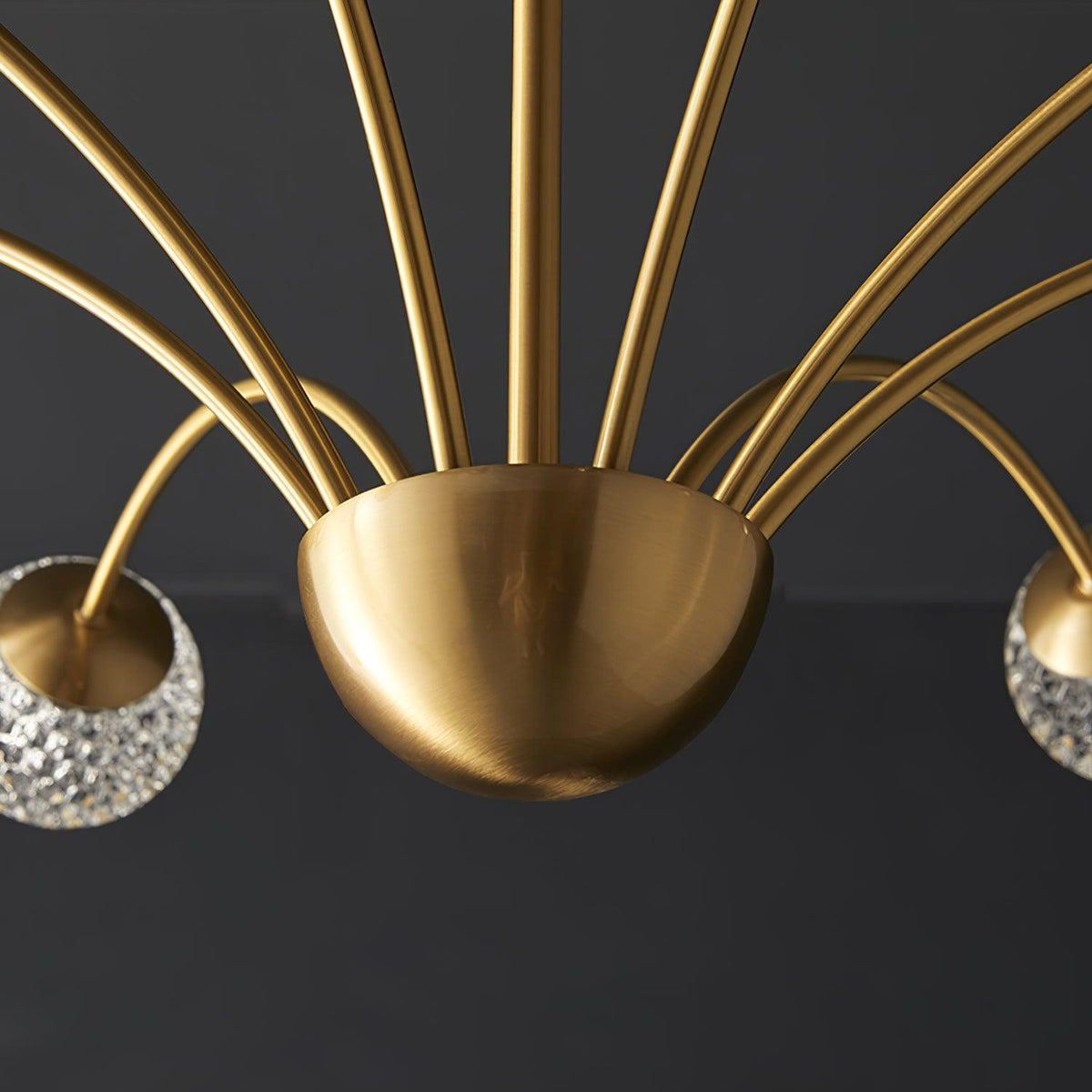 Ralem Chandelier Curved Arms Brass