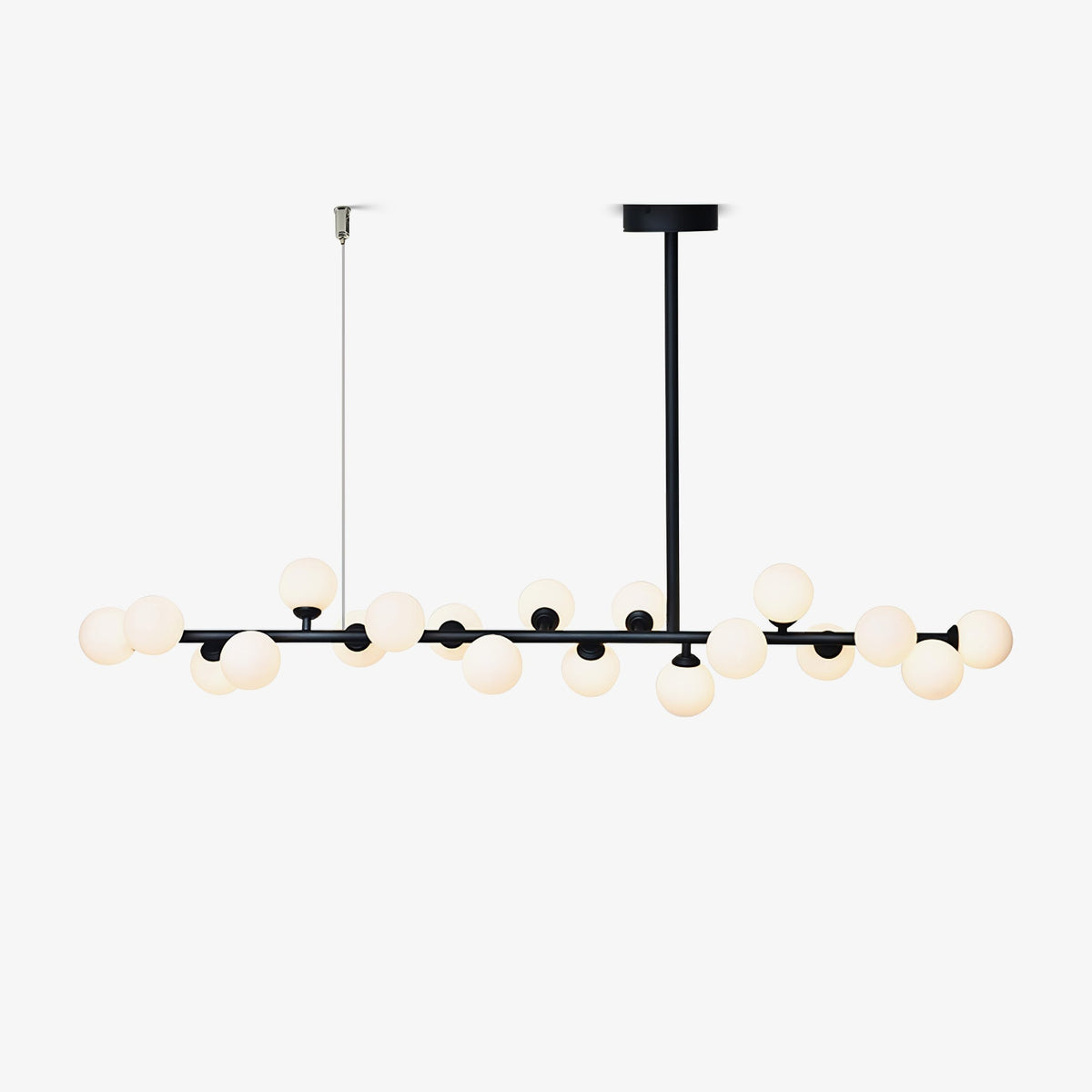 Lumiray Black Linear Globe Pendant Light