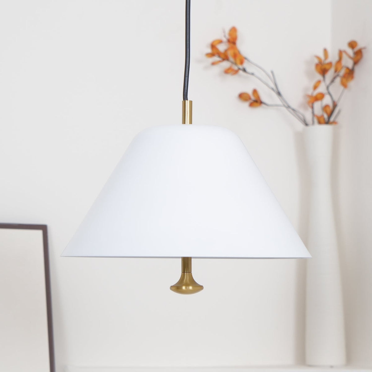 Evir Pendant Lamp Bell Glass Brass Minimalist