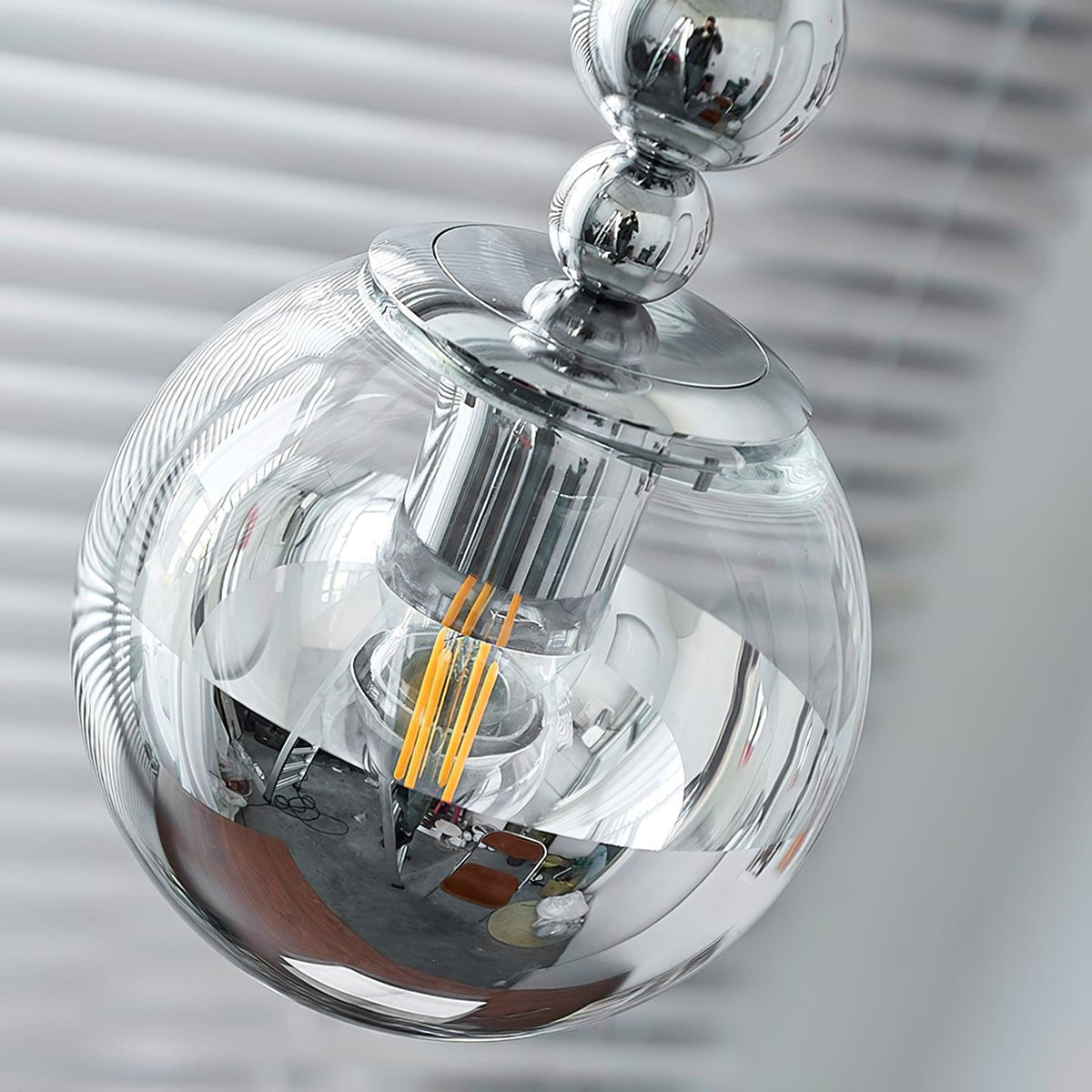 Zanorir Modern Minimalist Art Mirrorball Glass Pendant Light
