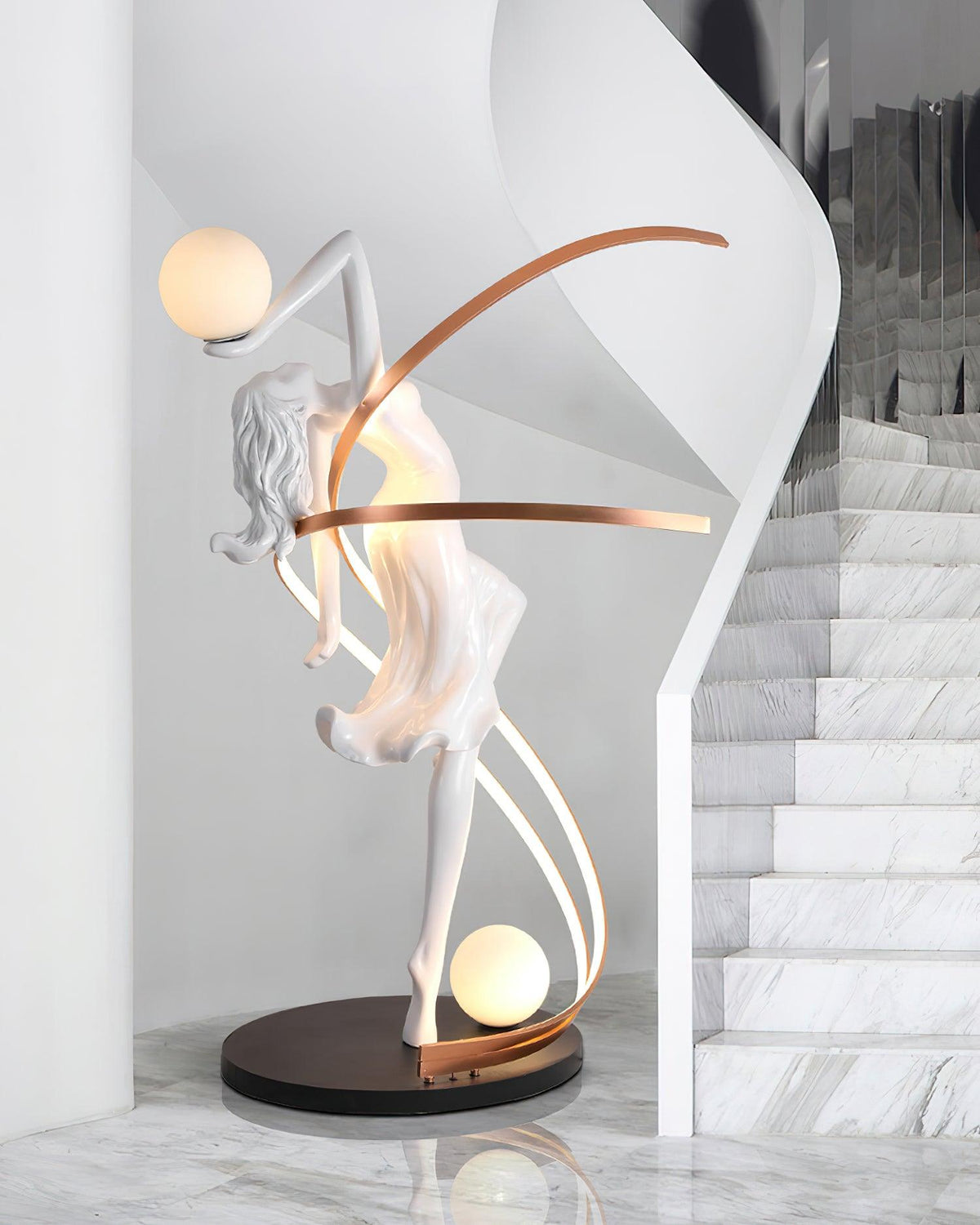 Mirorelia Floor Lamp Goddess Statue Elegant