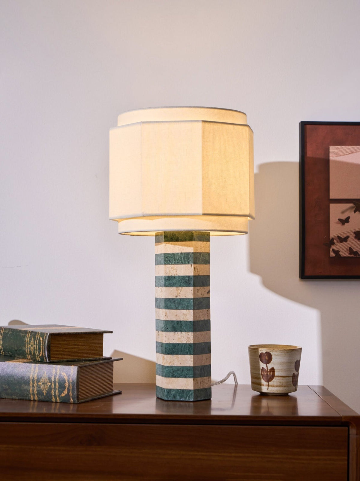 Stripes Fabric Table Lamp