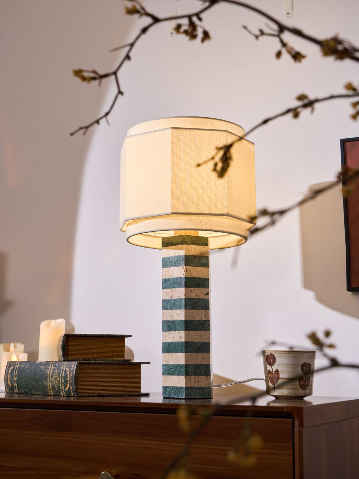Stripes Fabric Table Lamp