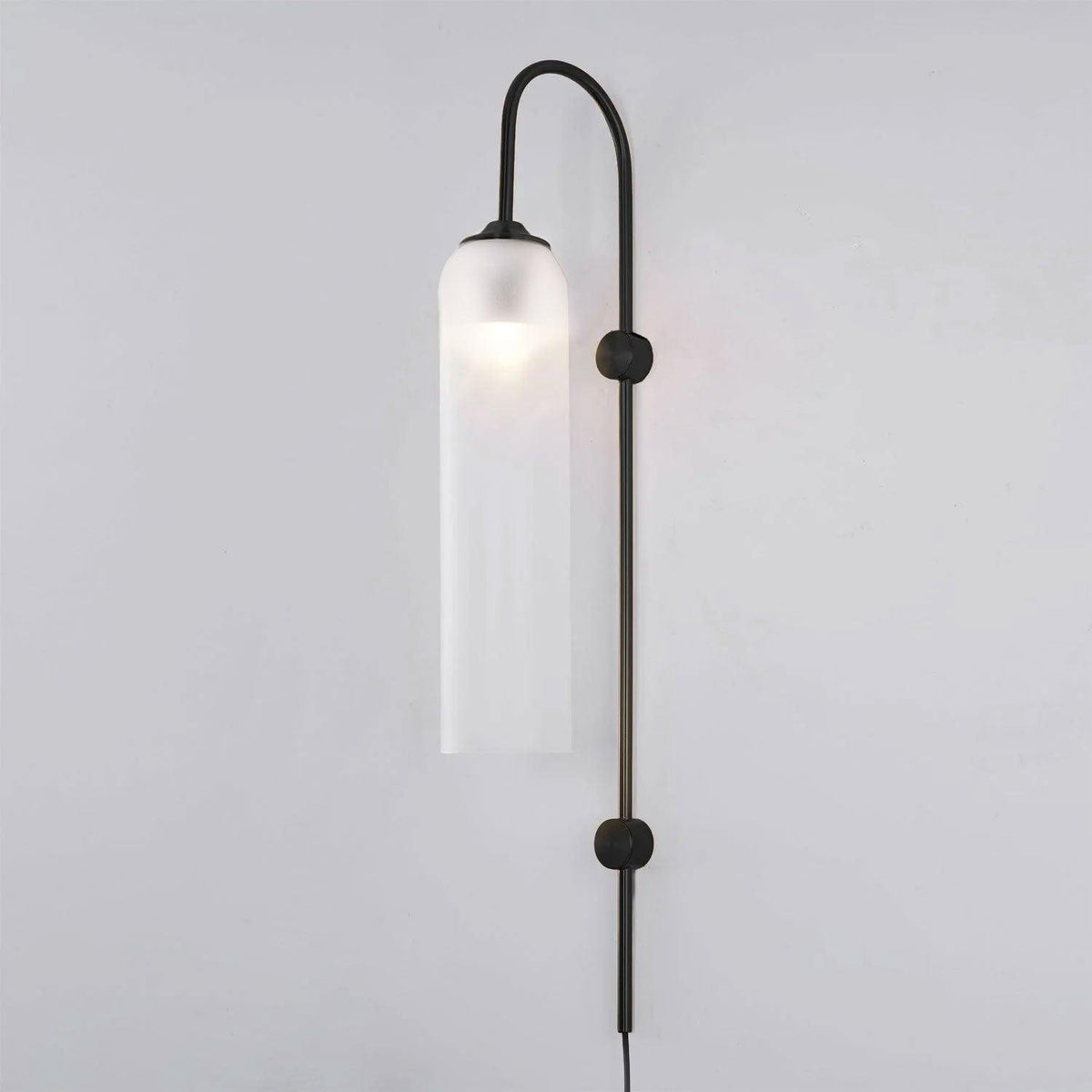 Conrad Modern Glass Plug-In Wall Lamp