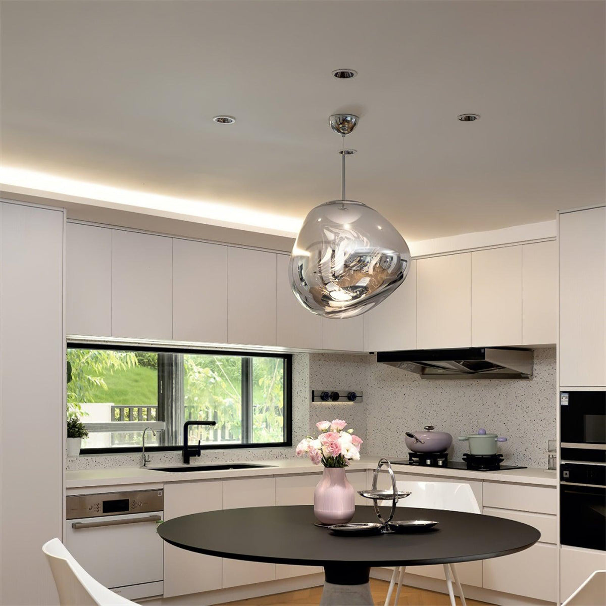 Roseview Travertine Pendant Light