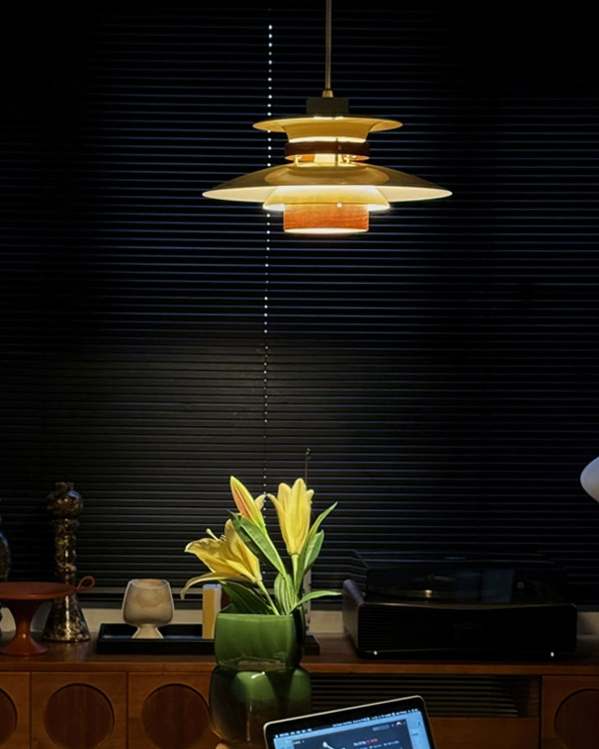Sylelenne Wood Steel Pendant Lamp