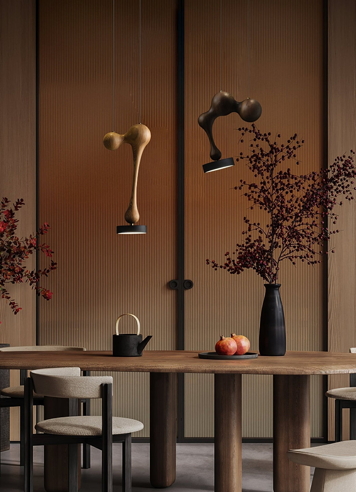 Drovia Rustic Wooden Pendant Light