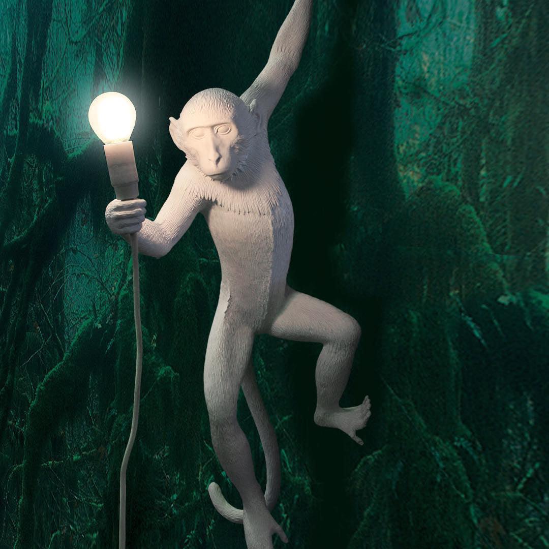 Bnx Art Unique Monkey Resin Wall Lamp