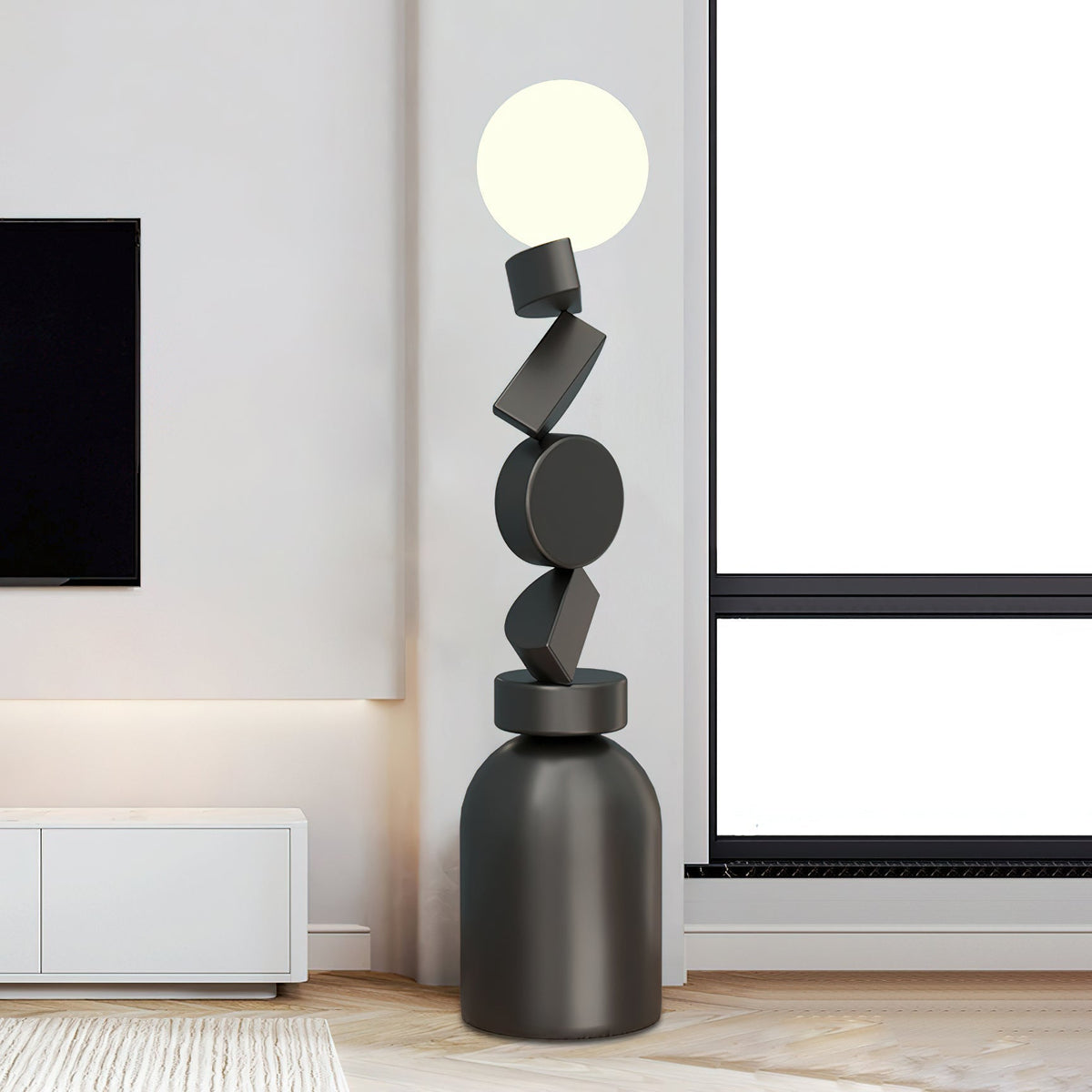 Calisine Floor Lamp Monolith Cube Black Base