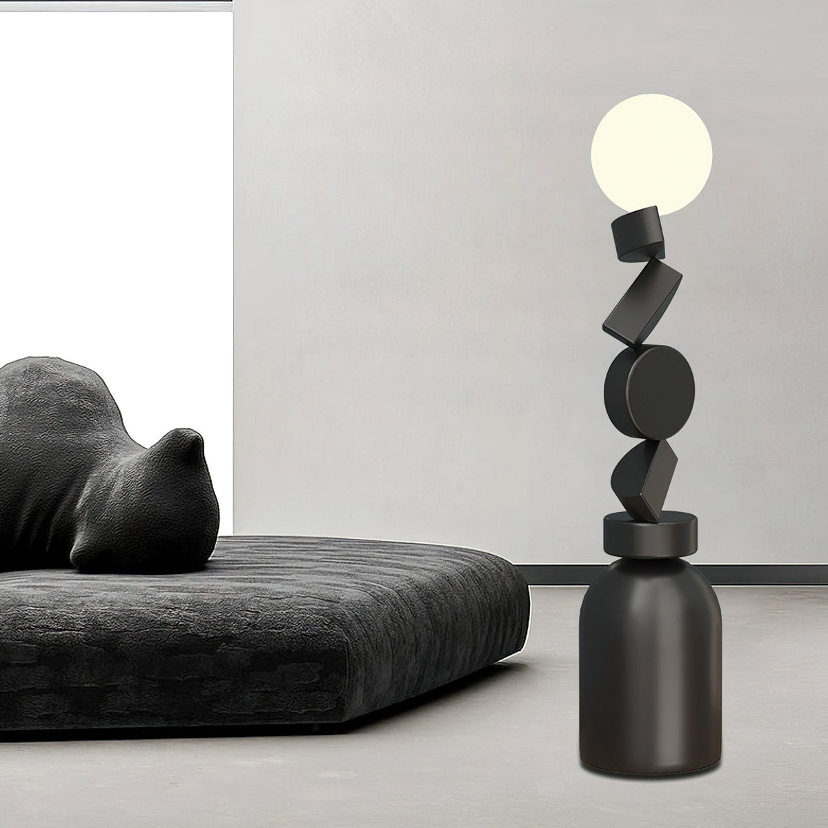Calisine Floor Lamp Monolith Cube Black Base