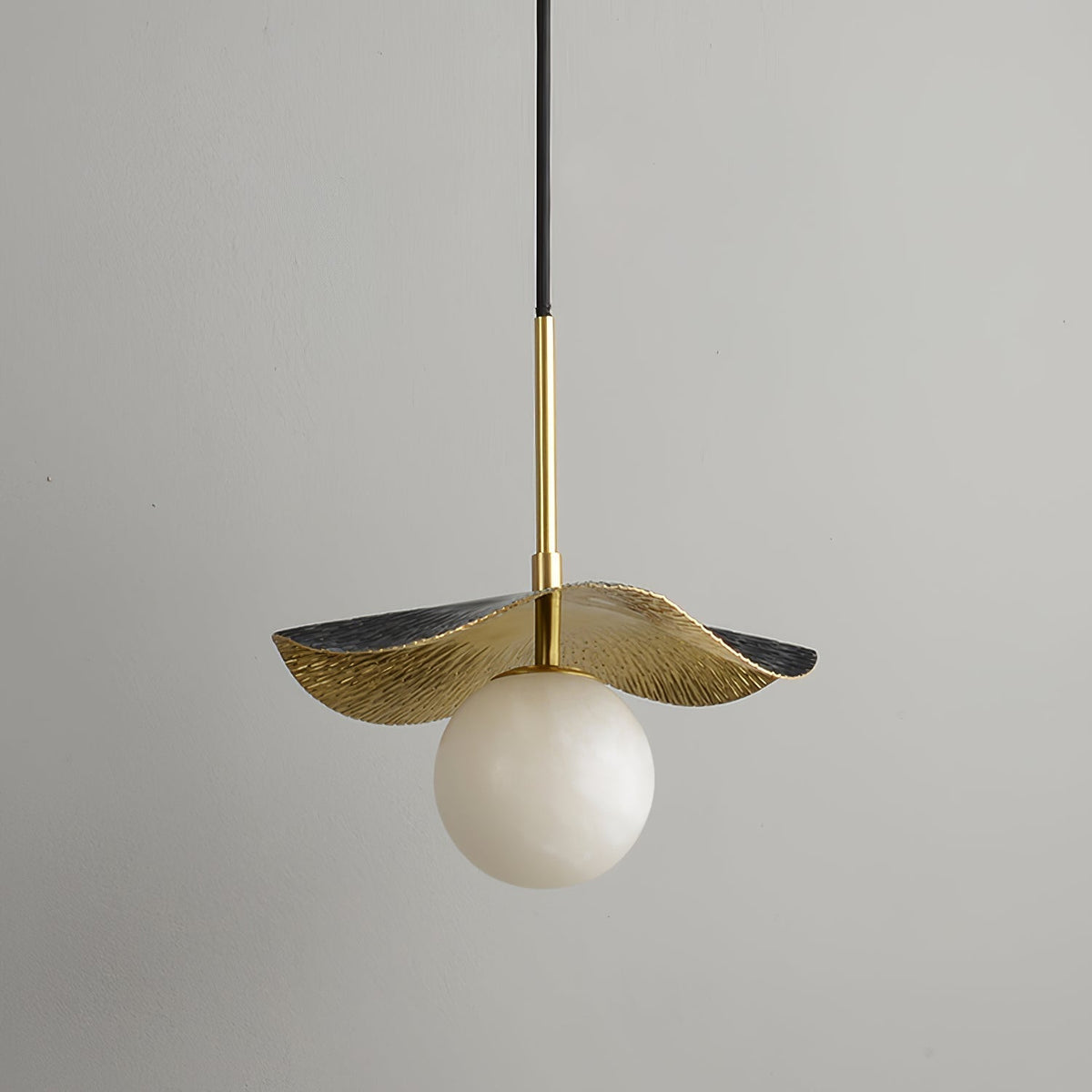 Zaraeen Modern Minimalist Brass Alabaster Pendant Light