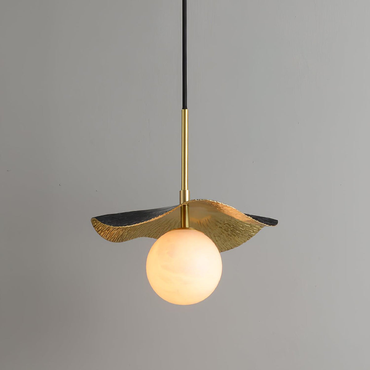 Talem Leaf Canopy Alabaster Pendant Light