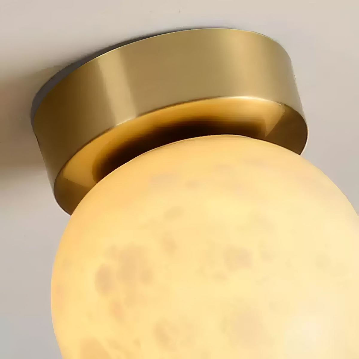 Otheyra Minimalist Alabaster Flush Mount Light