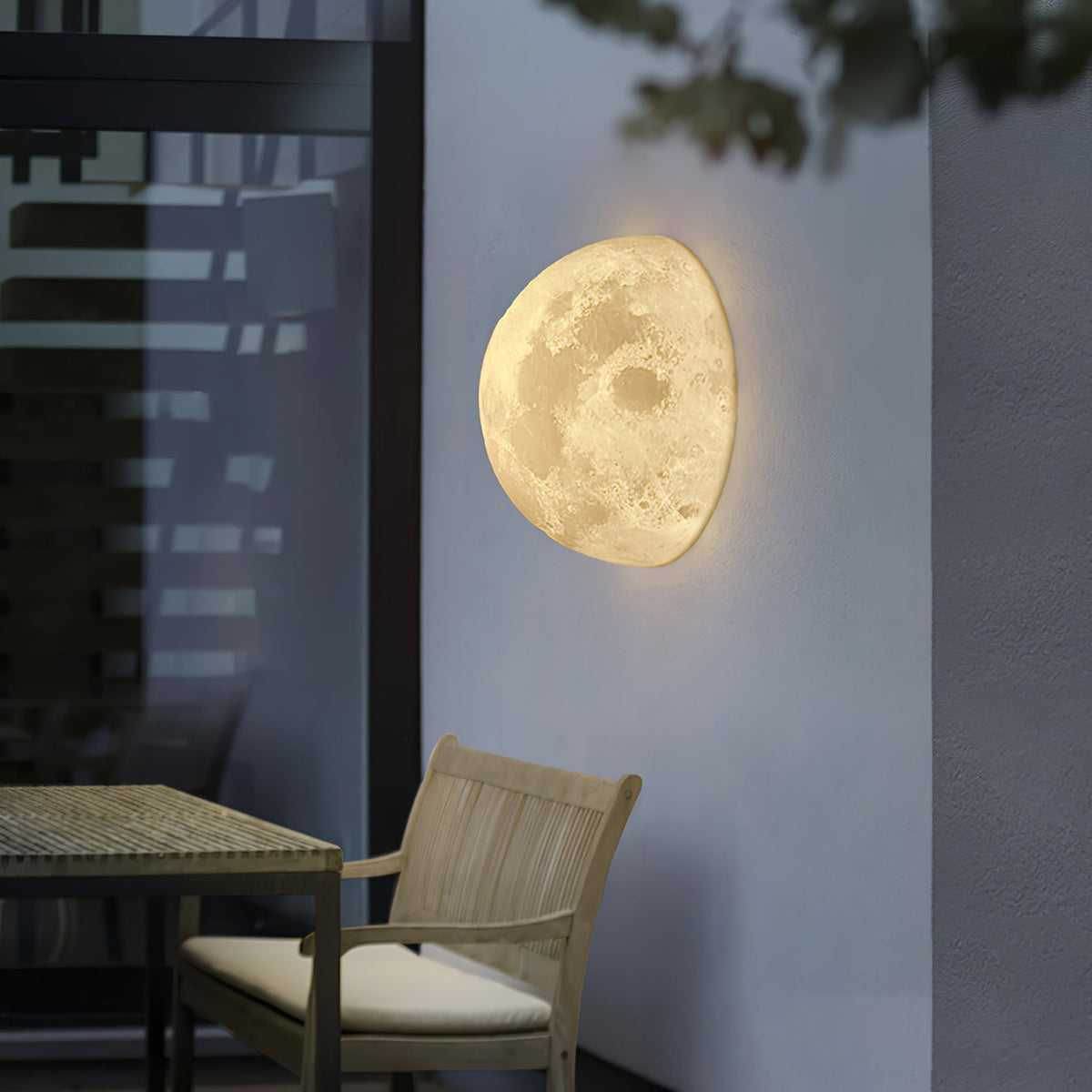 Olsolan Nordic Art Moon 3D Plastic Wall Lamp