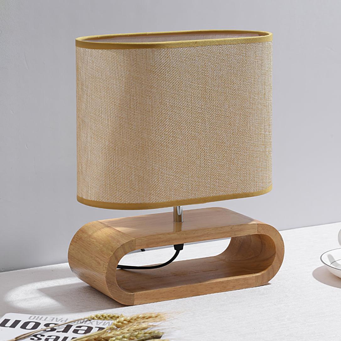 Loop Rustic Wood Table Lamp