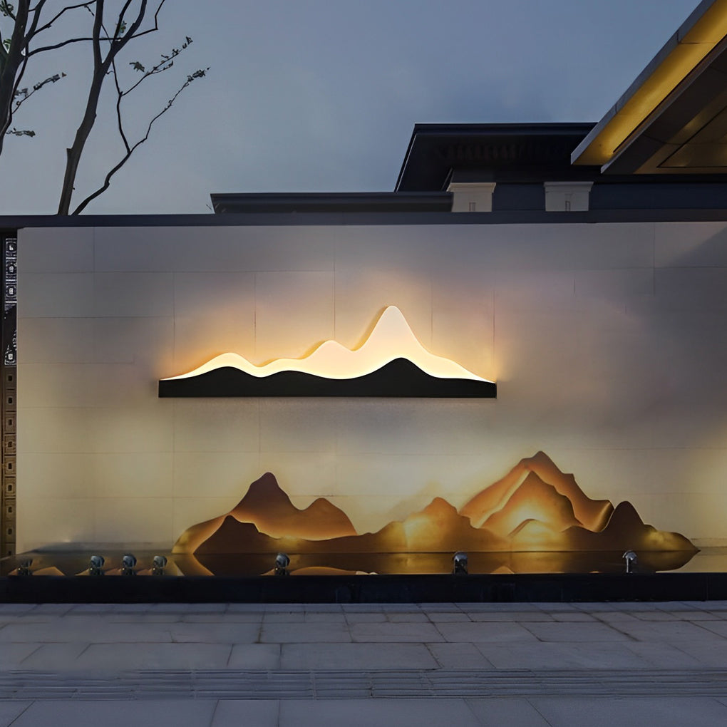 Mountain Scenery Creative Waterproof LED Modern Outdoor Wall Lights - Lamp Outdoor