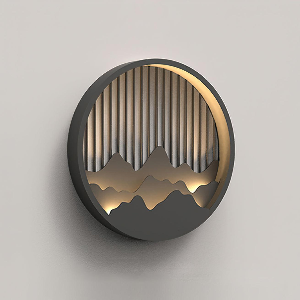 Sumi Mountain Circular Wall Light