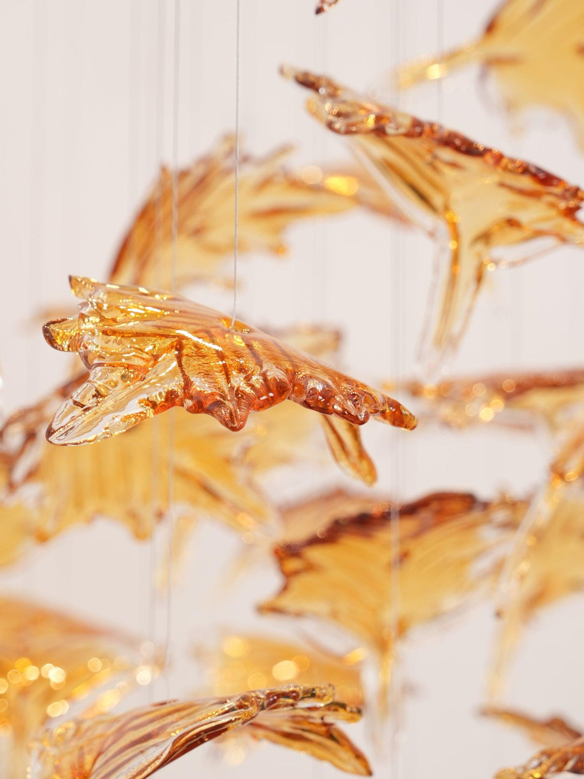Syraean Multicolor Maple Leaf Crystal Chandelier