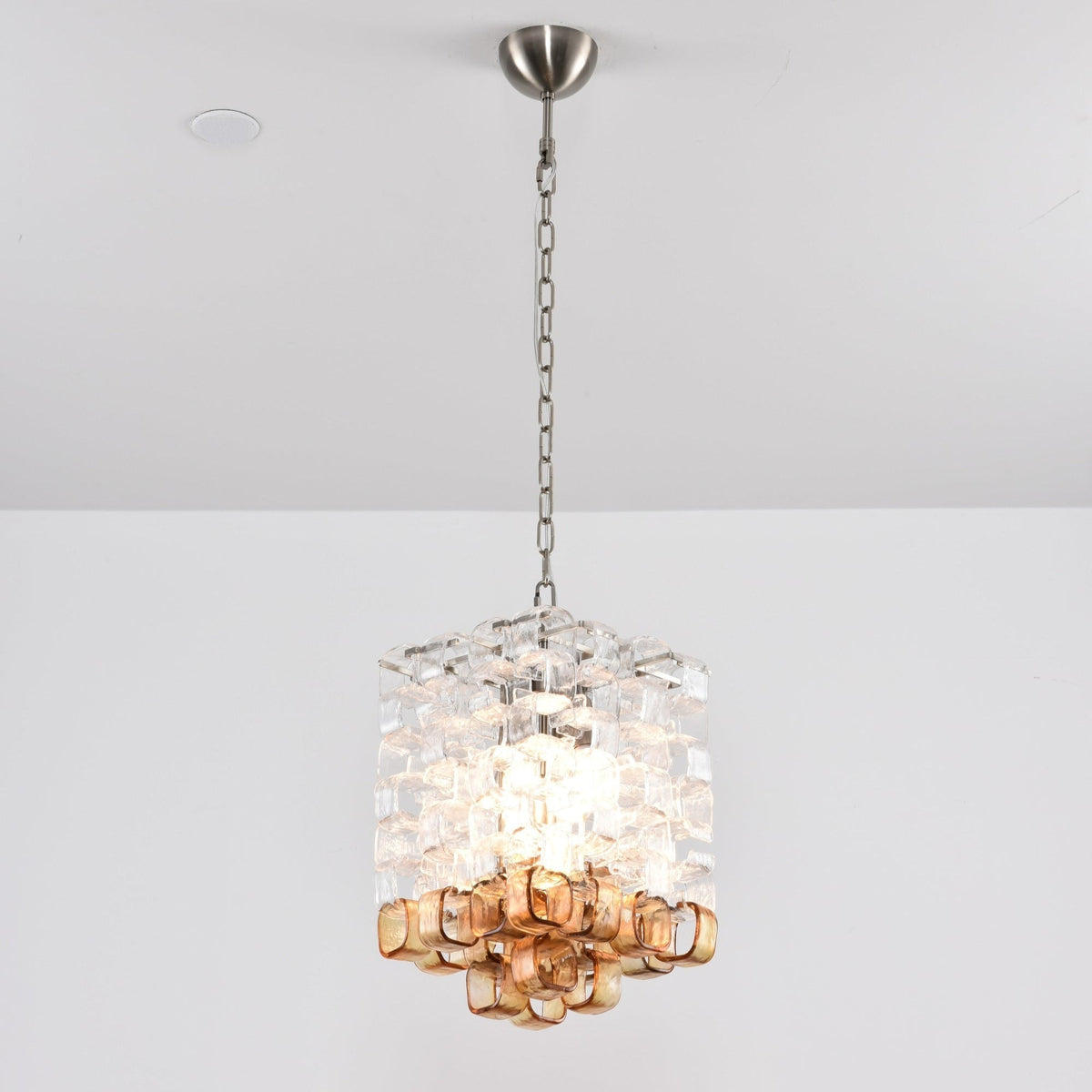 Orielis Chandelier Murano Glass Interlocking Geometric