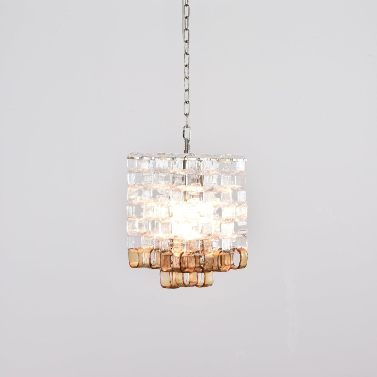 Orielis Chandelier Murano Glass Interlocking Geometric