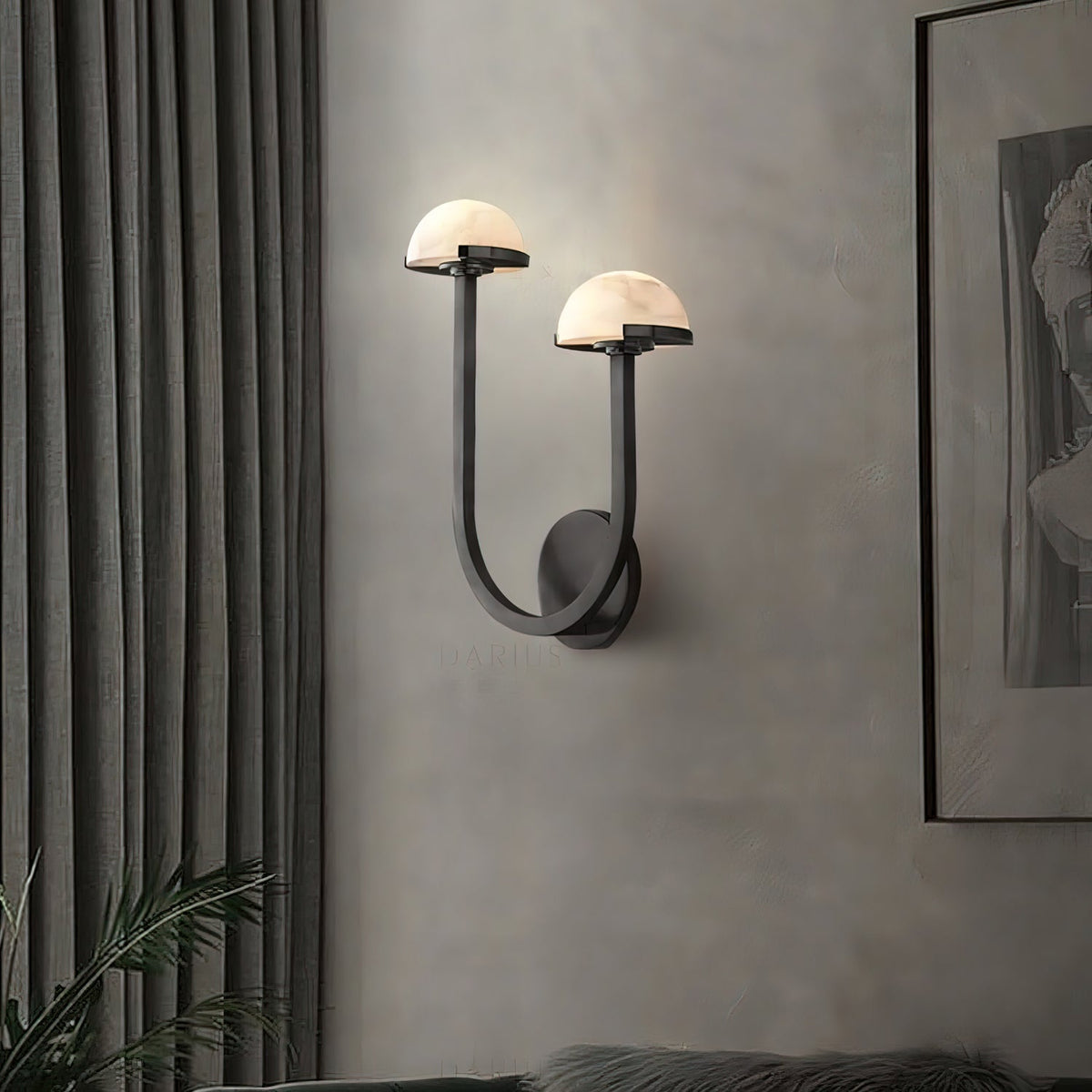 Vitalira Double Alabaster Wall Light