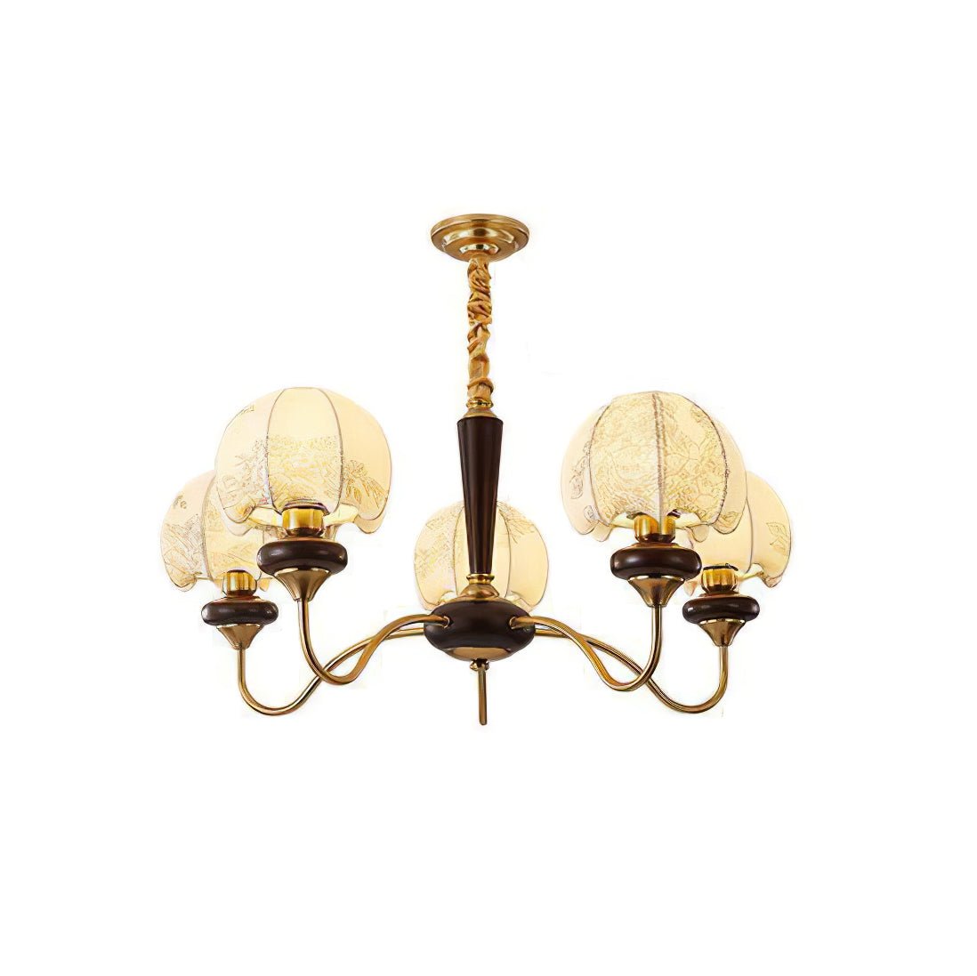 Orchid Vintage Fabric Chandelier