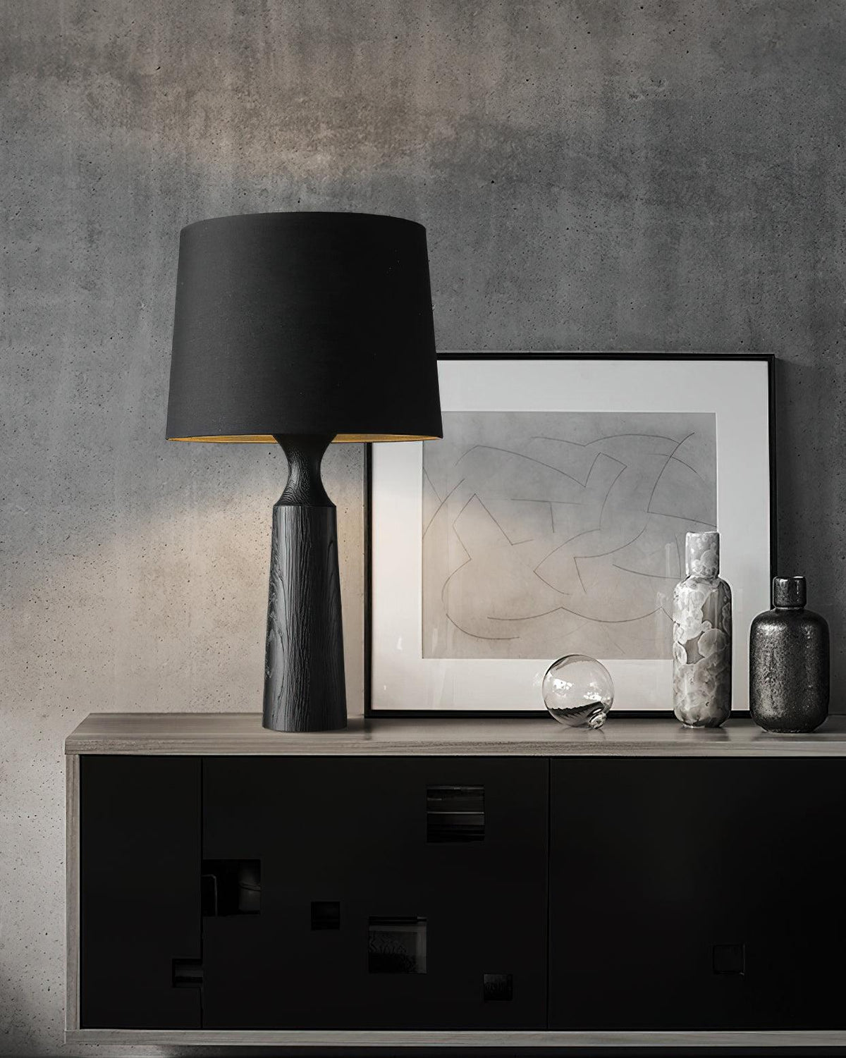 Harry Contemporary Wood Table Lamp