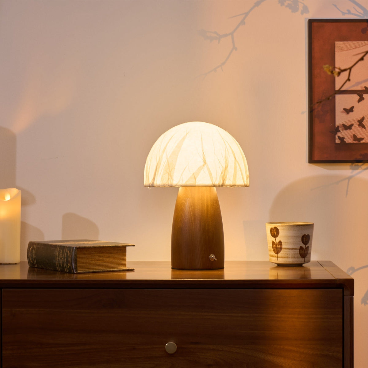 Nimbus Wood & Fabric Table Lamp
