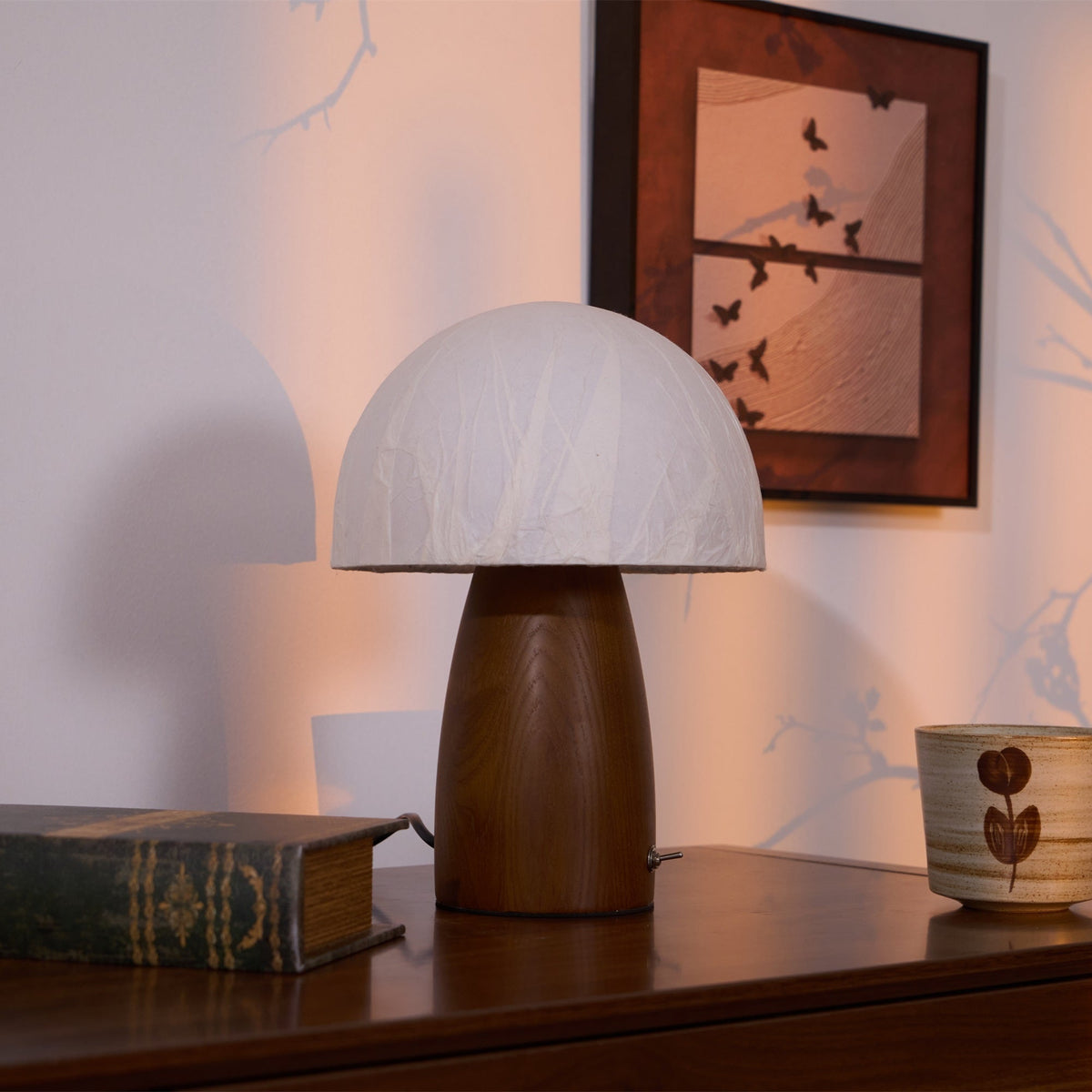 Nimbus Wood & Fabric Table Lamp