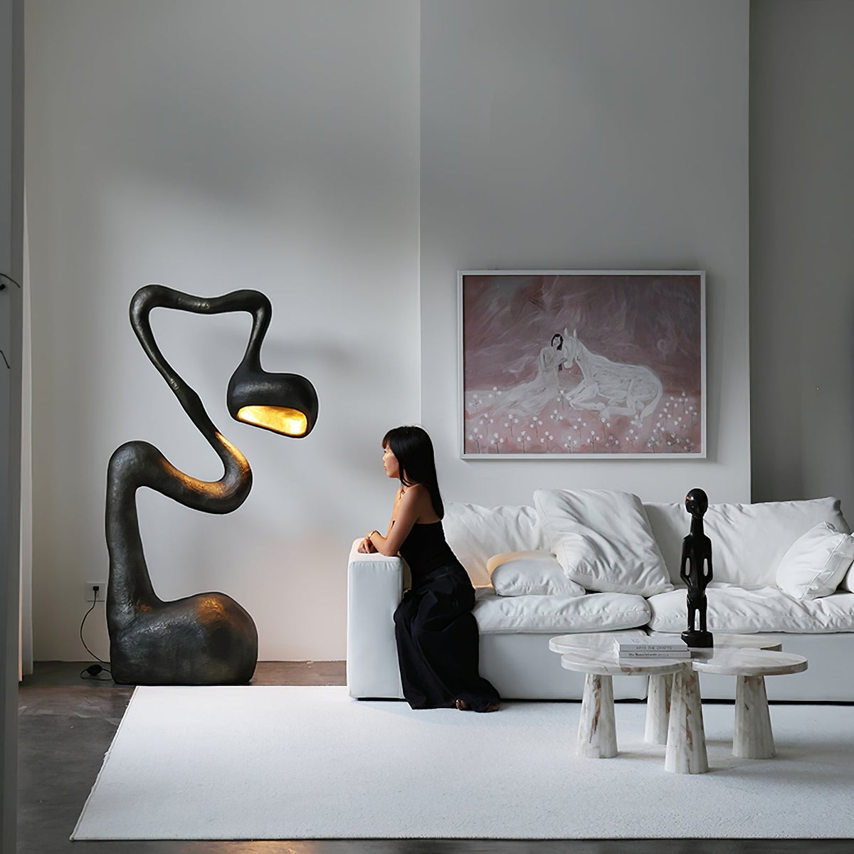 Olcarus Organic Ceramic Floor Lamp