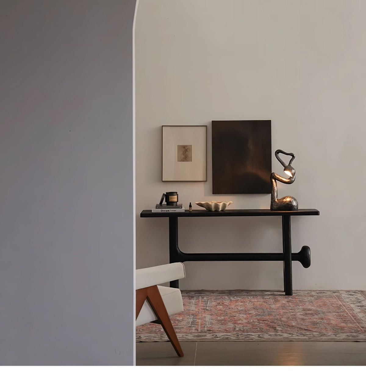 Twist Black Sculptural Table Lamp