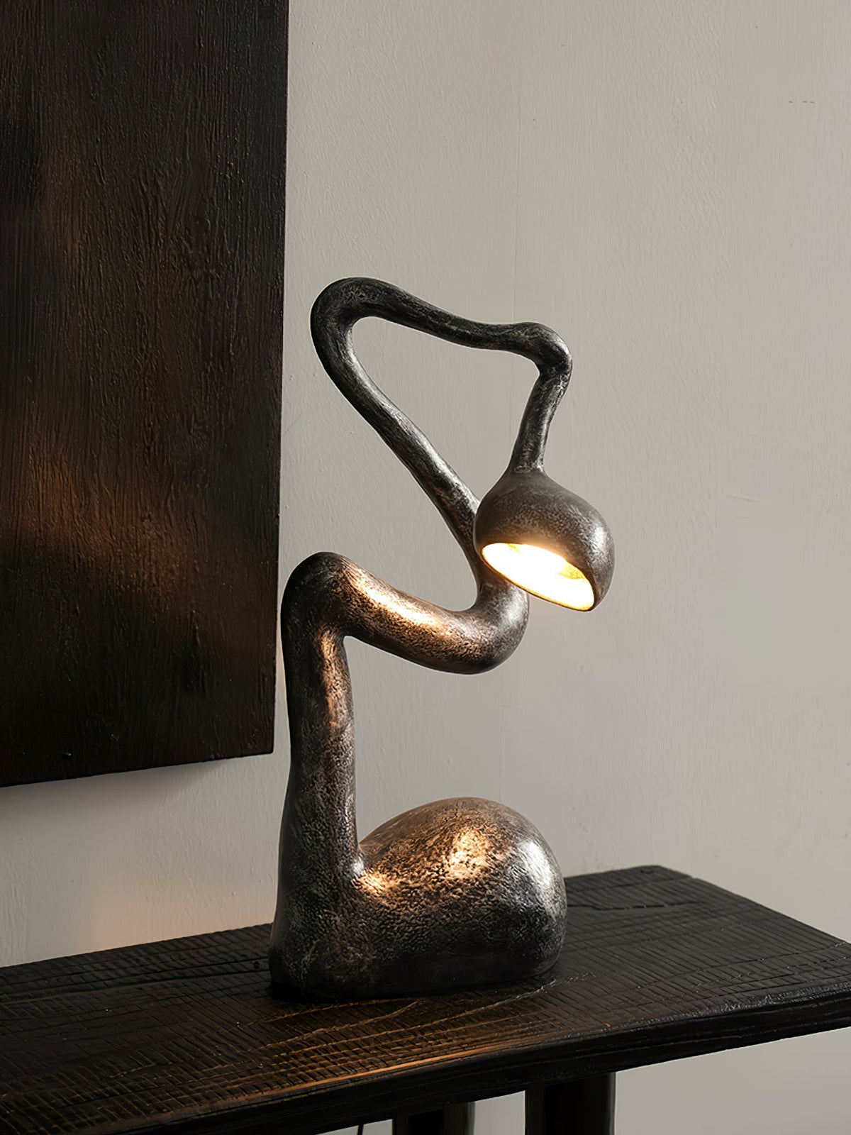 Twist Black Sculptural Table Lamp