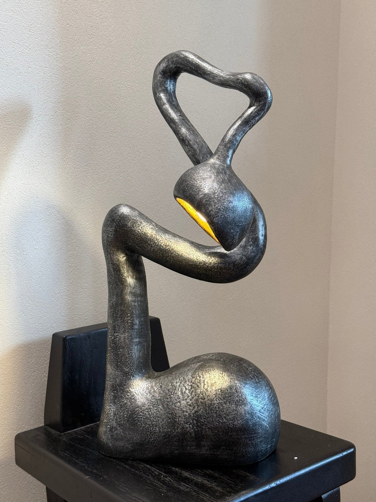 Twist Black Sculptural Table Lamp