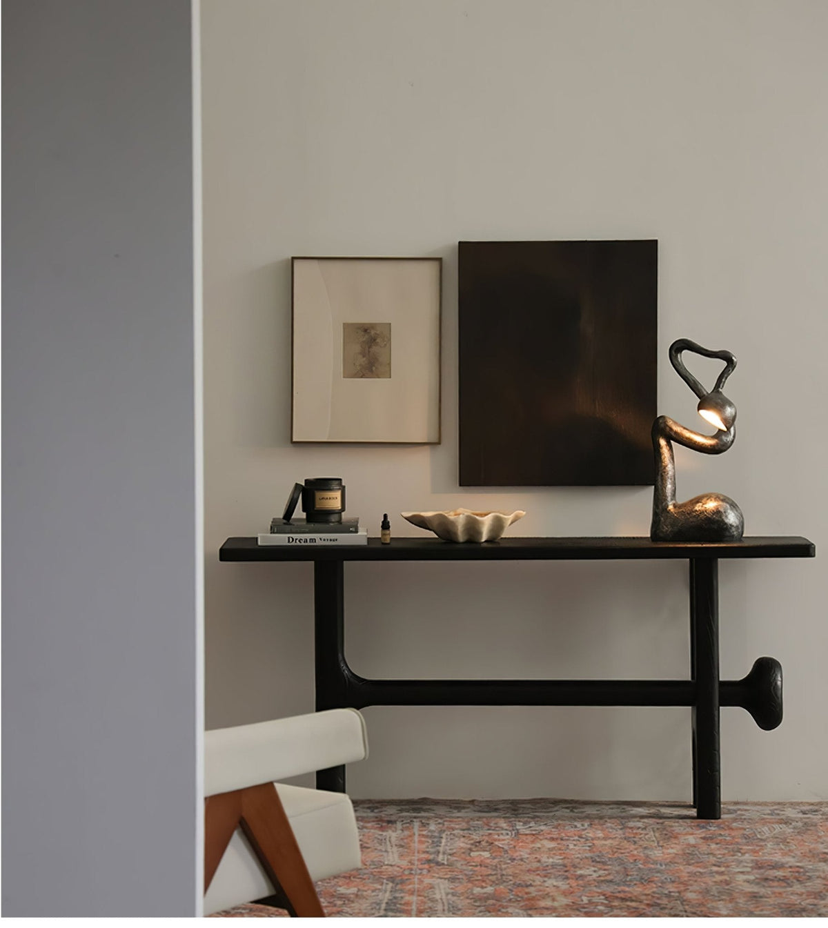 Twist Black Sculptural Table Lamp
