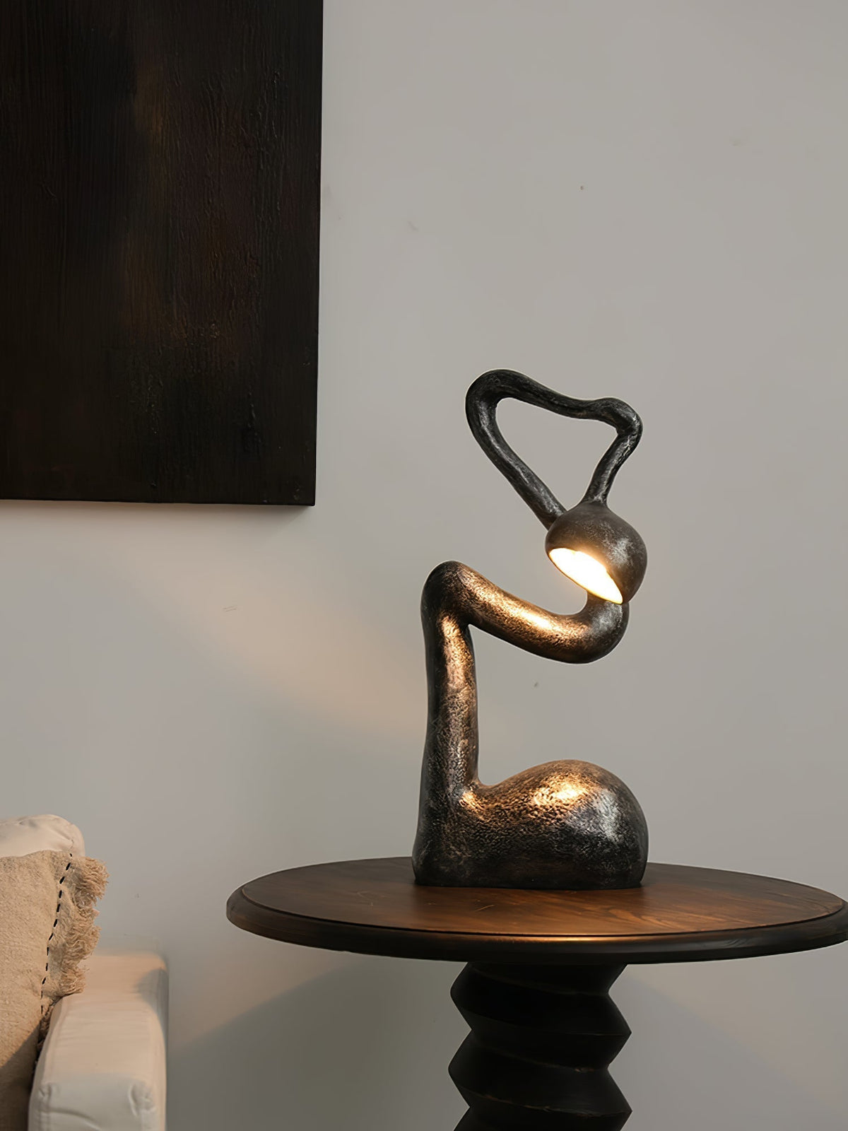 Twist Black Sculptural Table Lamp