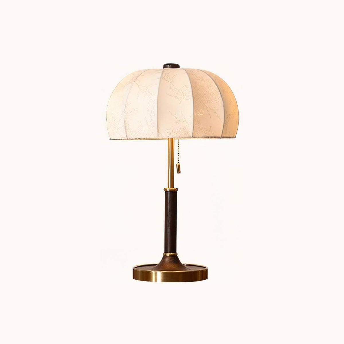 Nalemu Wood Fabric Retro Table Lamp