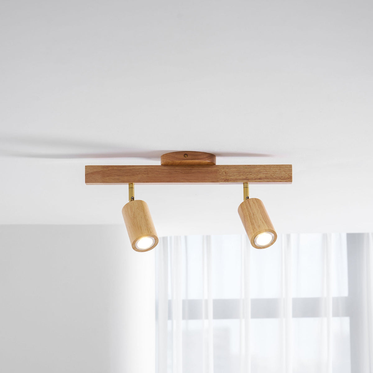 Dako Wood Beam Spotlight Flush Mount Ceiling Light