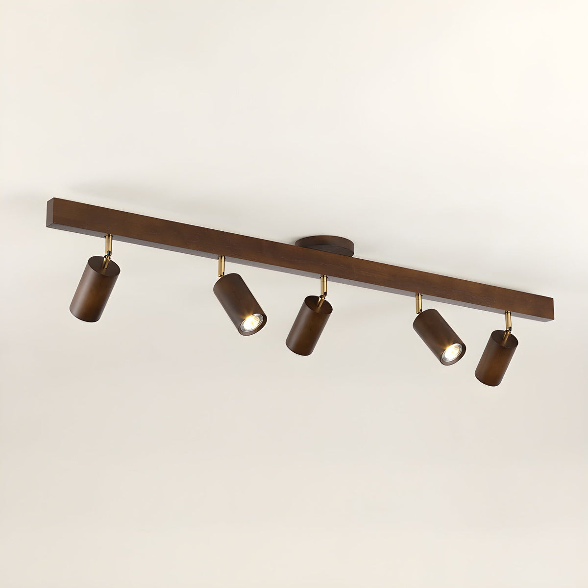 Dako Wood Beam Spotlight Flush Mount Ceiling Light