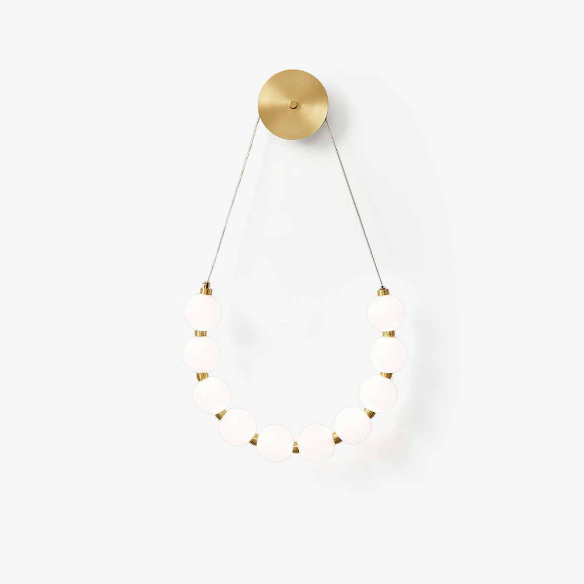 Ilirel Art Necklace Loop Brass Wall Lamp