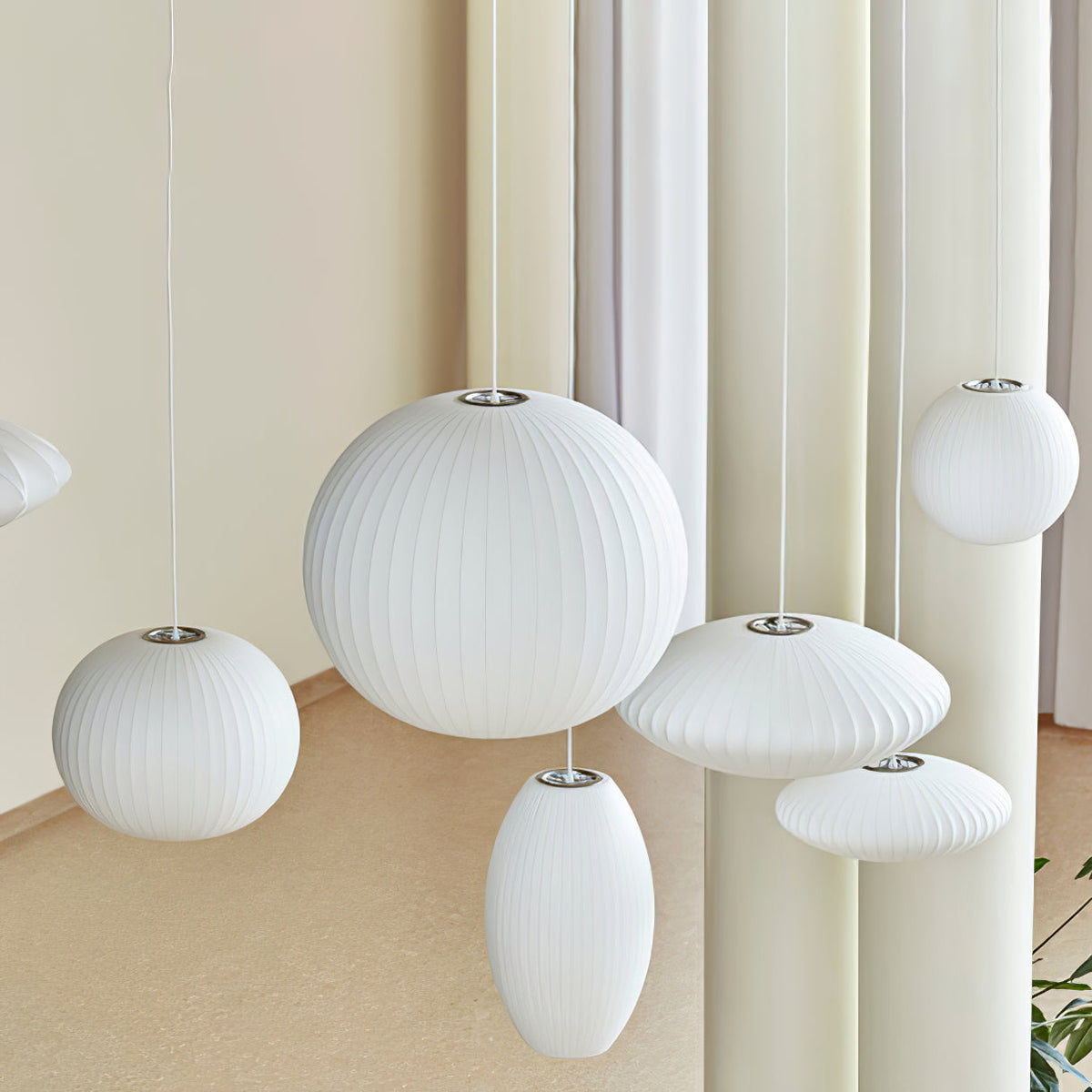 Nebula Bubble Mulberry Silk Pendant Lamp